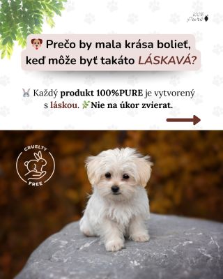 🐰 Krása by nikdy nemala bolieť. Nie zvieratá, ani tvoje svedomie. Každý produkt 100%PURE vzniká s úctou k prírode, láskou...