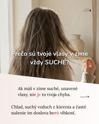 Zima dokáže z vlasov vysať všetku vlhkosť ❄️ Chlad + kúrenie + sušenie = matné, suché a lámavé vlasy. A nie… toto nie je...